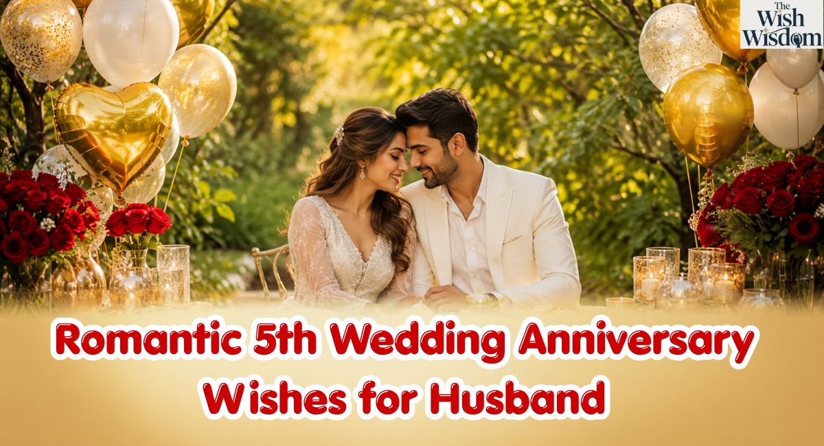 Romantic 5th Wedding Anniversary Wishes for Husband