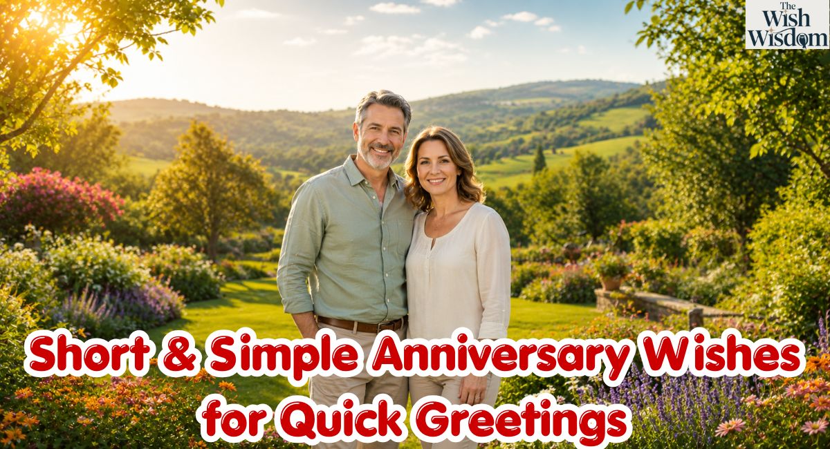 Short & Simple Anniversary Wishes for Quick Greetings
