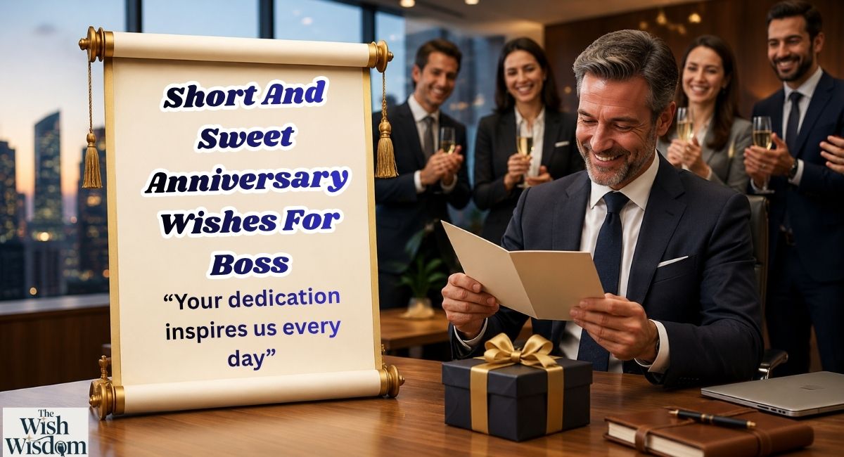 Short And Sweet Anniversary Wishes For Boss
