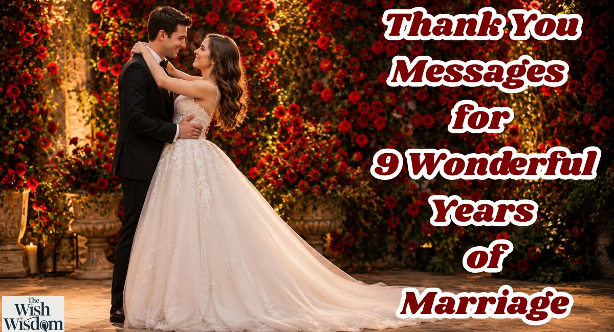 Thank You Messages for 9 Wonderful Years of Marriage