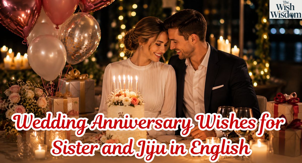 Wedding Anniversary Wishes for Sister and Jiju in English
