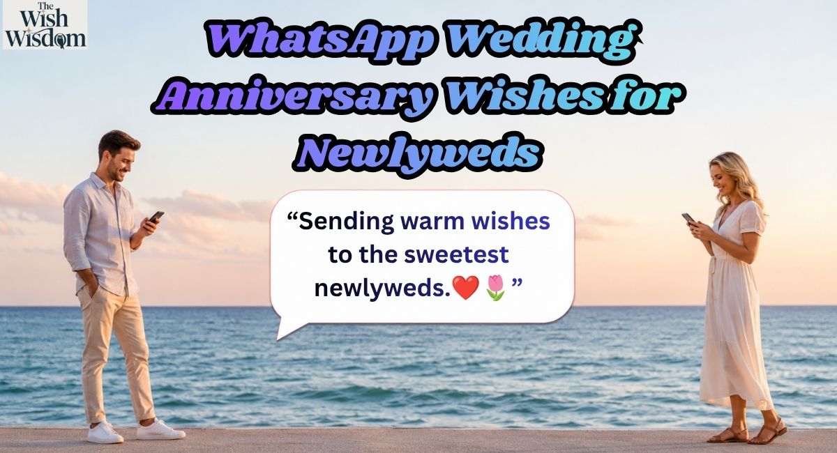 WhatsApp Wedding Anniversary Wishes for Newlyweds