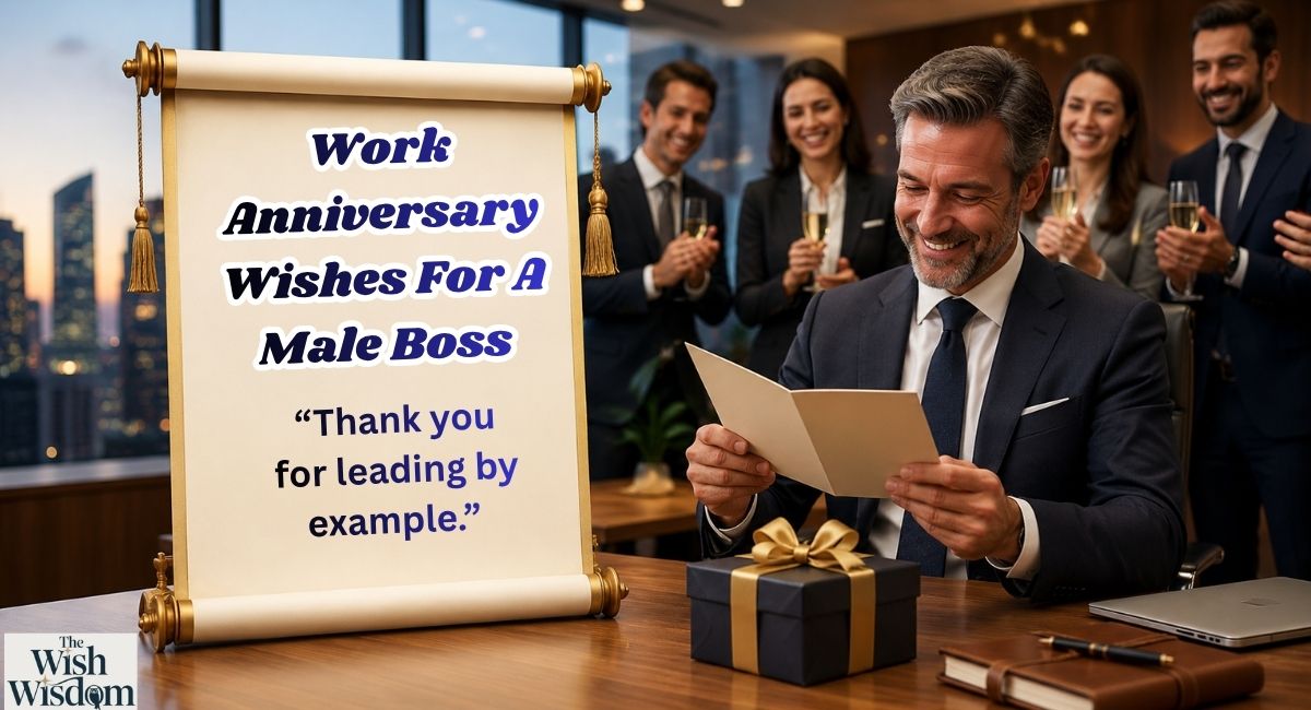 Work Anniversary Wishes For A Male Boss