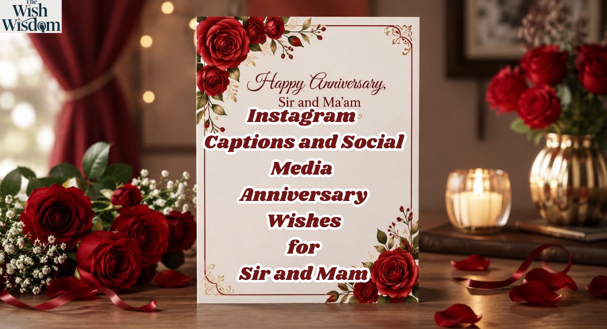 Instagram Captions and Social Media Anniversary Wishes for Sir and Mam