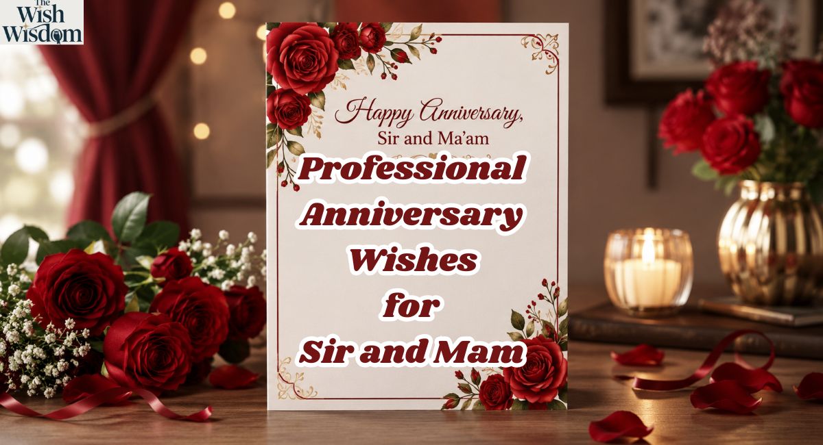 Professional Anniversary Wishes for Sir and Mam