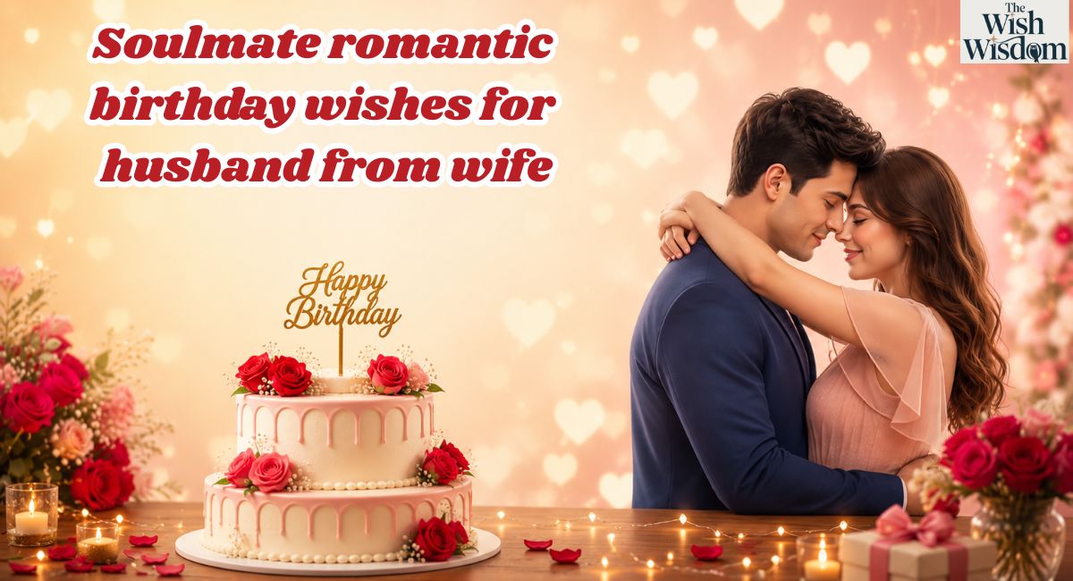 Soulmate romantic birthday wishes for husband from wife