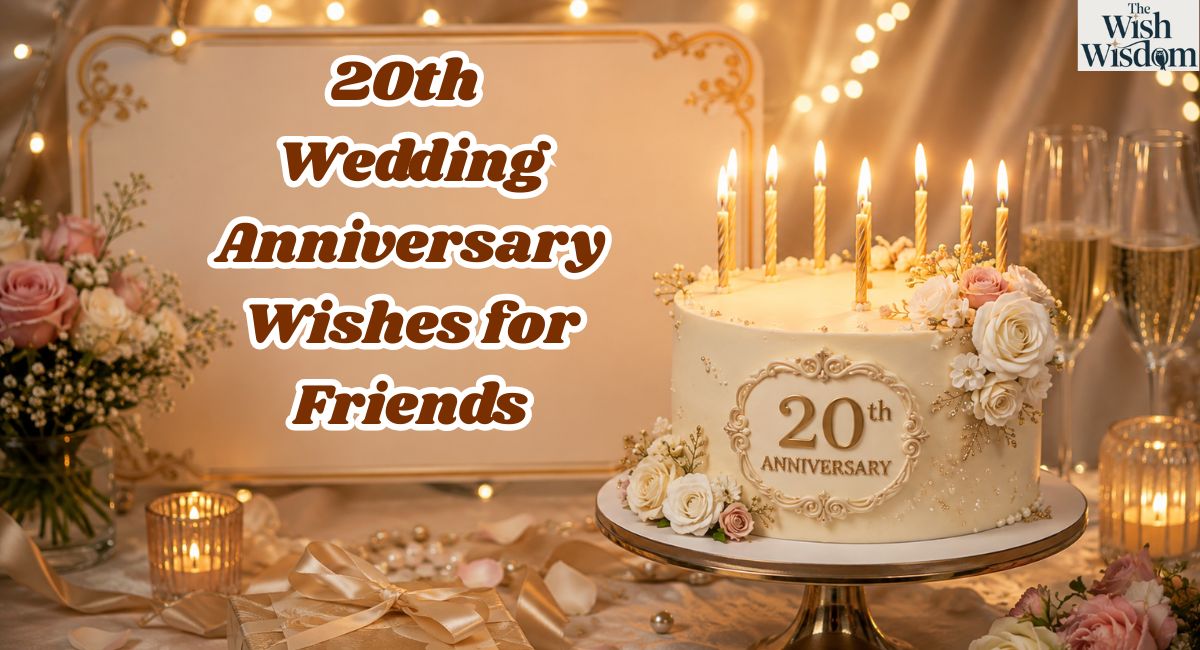 20th Wedding Anniversary Wishes for Friends