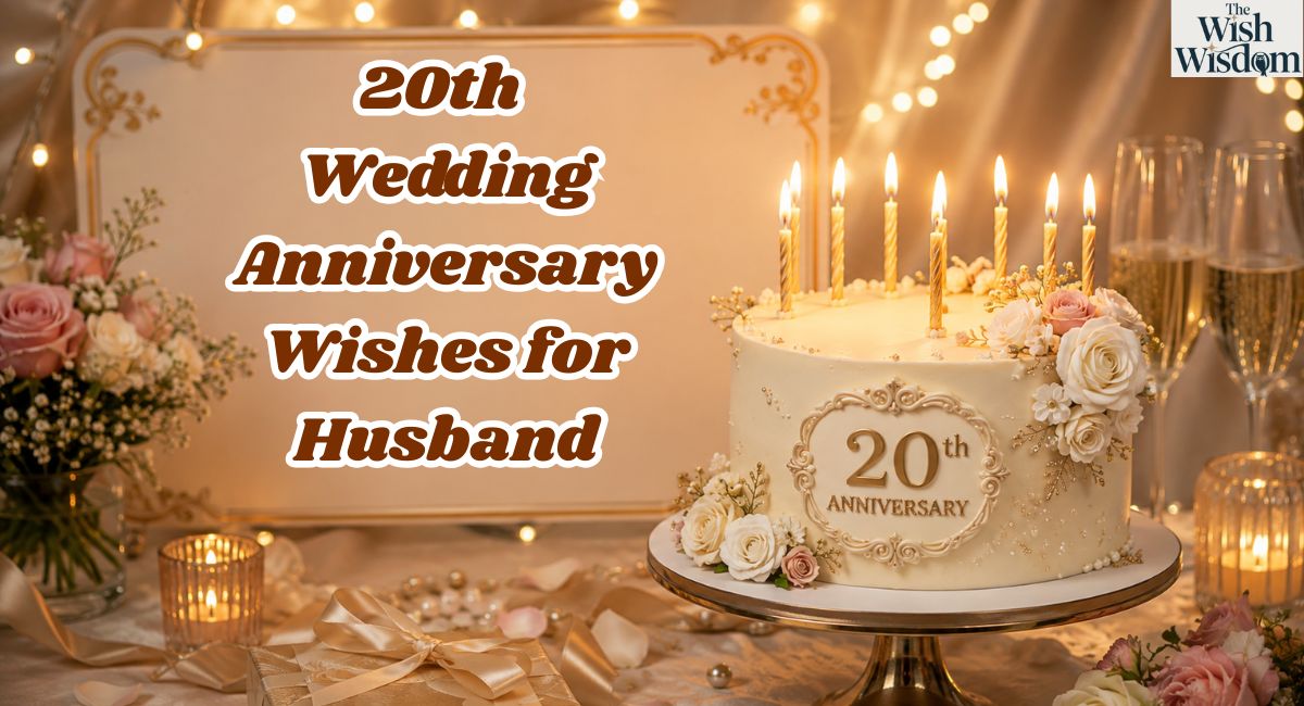 20th Wedding Anniversary Wishes for Husband
