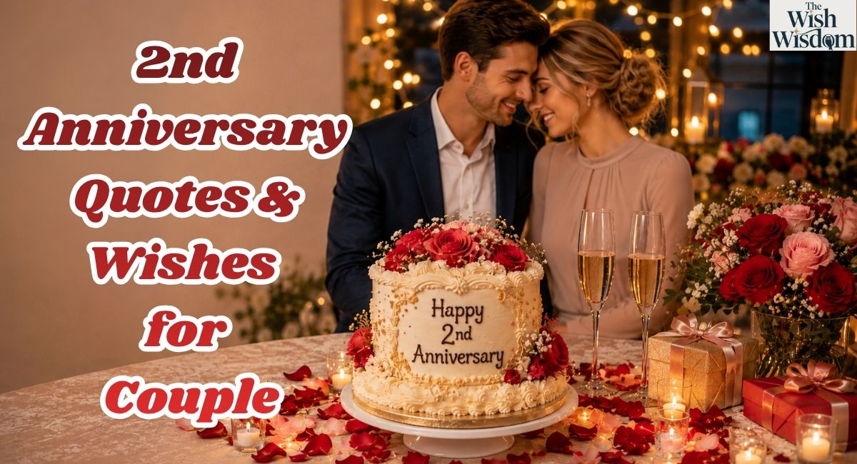 2nd Anniversary Quotes & Wishes for Couple