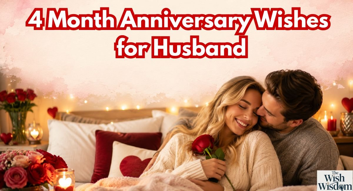 4 Month Anniversary Wishes for Husband