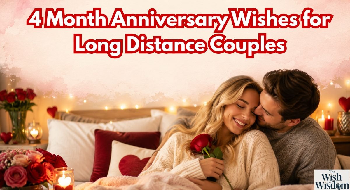 4 Month Anniversary Wishes for Long Distance Couples