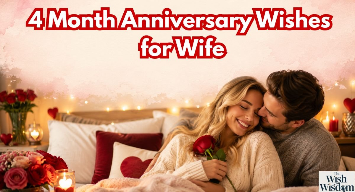 4 Month Anniversary Wishes for Wife