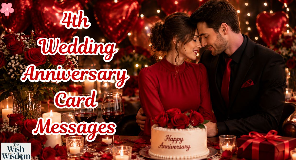 4th Wedding Anniversary Card Messages