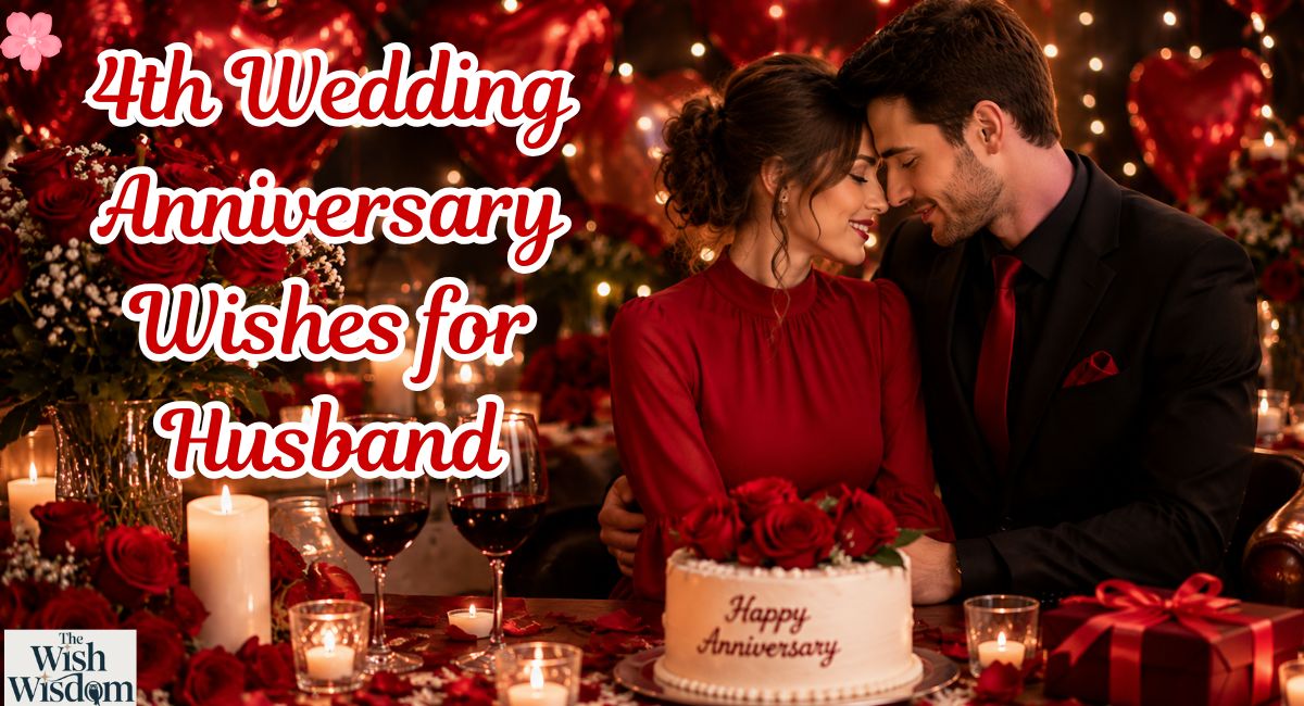 4th Wedding Anniversary Wishes for Husband