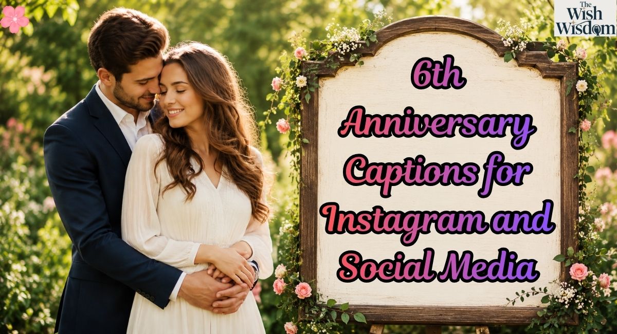 6th Anniversary Captions for Instagram and Social Media