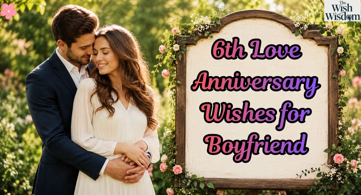 6th Love Anniversary Wishes for Boyfriend