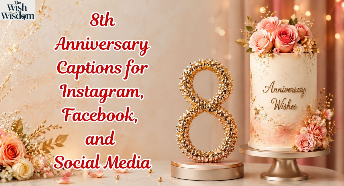 8th Anniversary Captions for Instagram, Facebook, and Social Media
