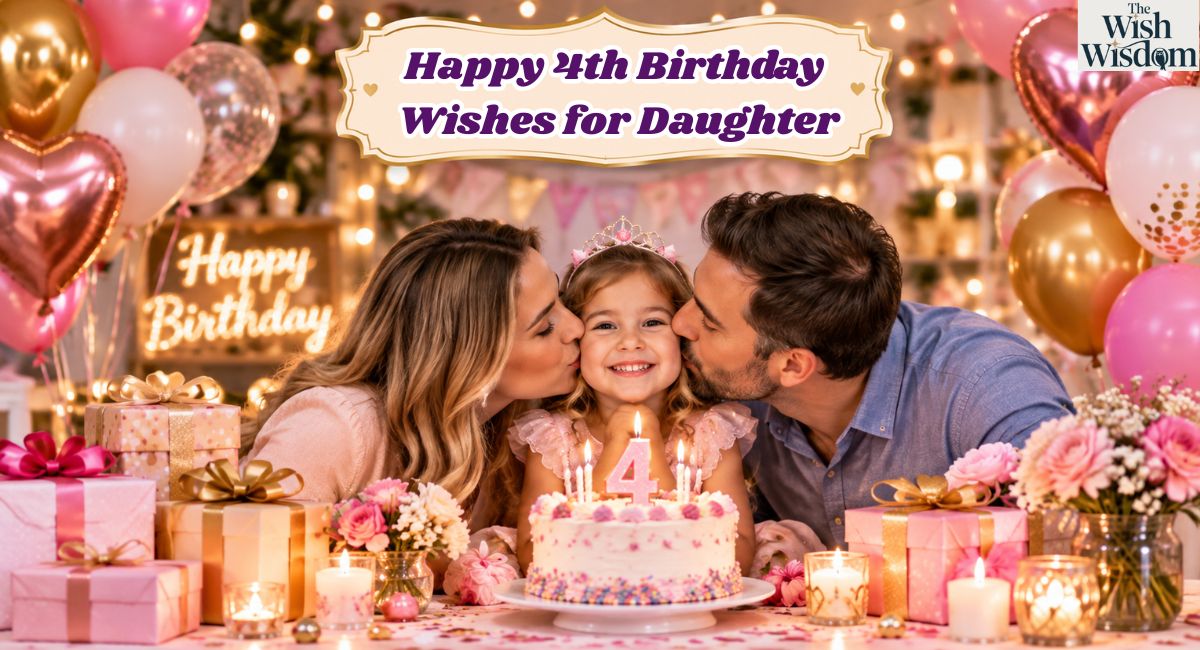 Happy 4th Birthday Wishes for Daughter