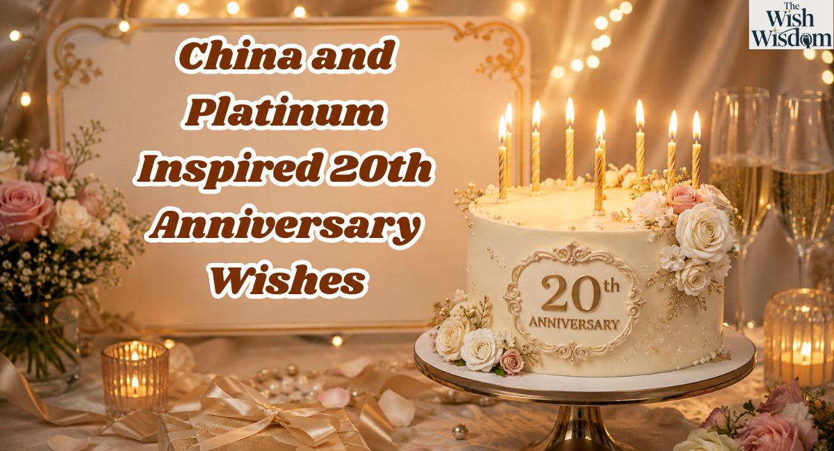 China and Platinum Inspired 20th Anniversary Wishes