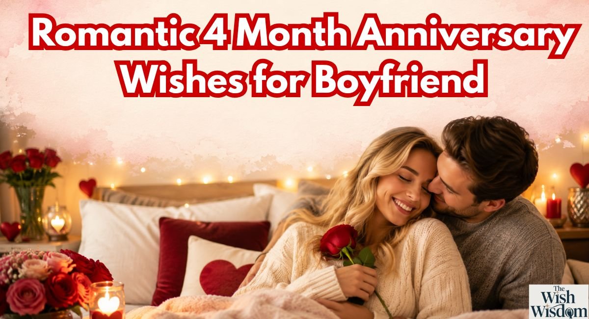 Romantic 4 Month Anniversary Wishes for Boyfriend