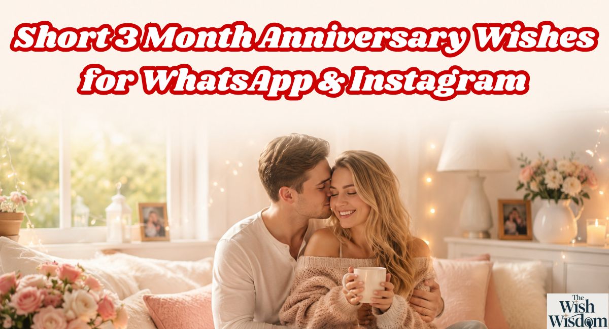 Short 3 Month Anniversary Wishes for WhatsApp & Instagram