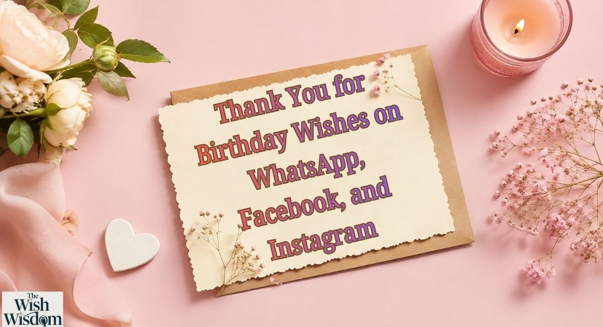 Thank You for Birthday Wishes on WhatsApp, Facebook, and Instagram