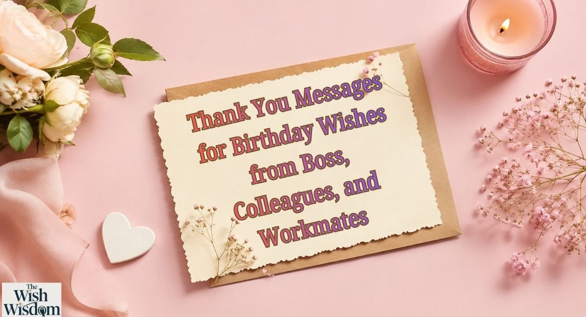 Thank You Messages for Birthday Wishes from Boss, Colleagues, and Workmates